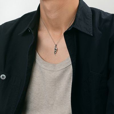 シルバーペアネックレス