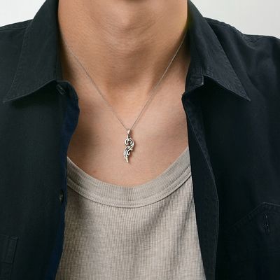 シルバーペアネックレス