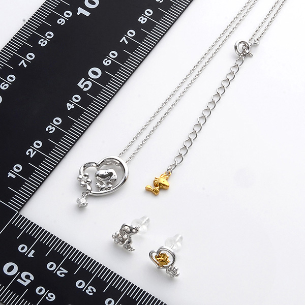 シルバーネックレス&ピアスセット