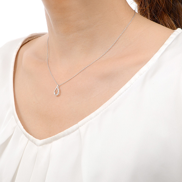 シルバーネックレス&ピアスセット