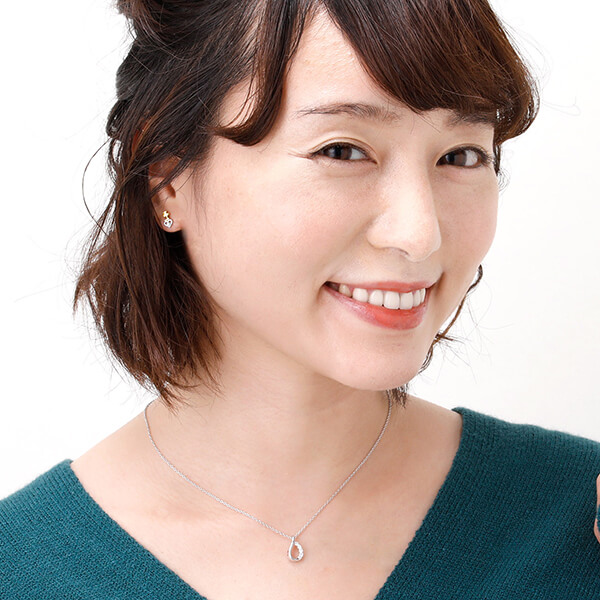 シルバーネックレス&ピアスセット