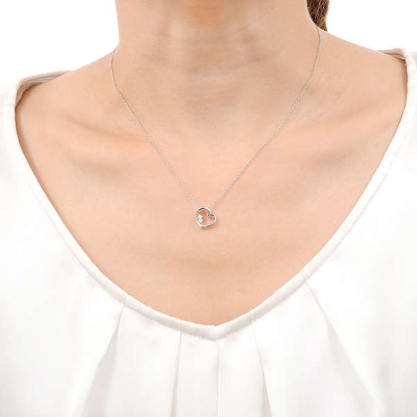 シルバーネックレス&ピアスセット