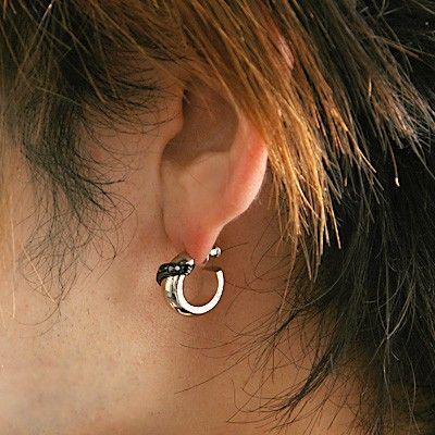 シルバーフープピアス(片耳用)