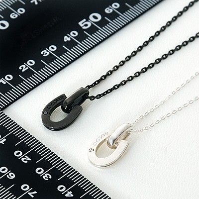 シルバーペアネックレス