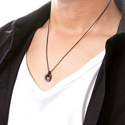 シルバーペアネックレス