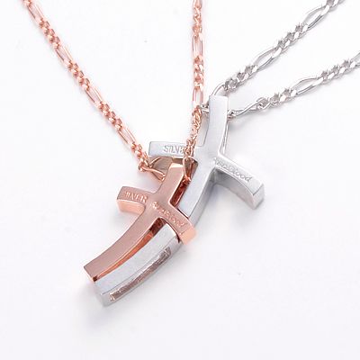 シルバーペアネックレス