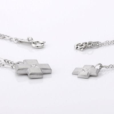 シルバーペアネックレス