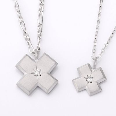 シルバーペアネックレス