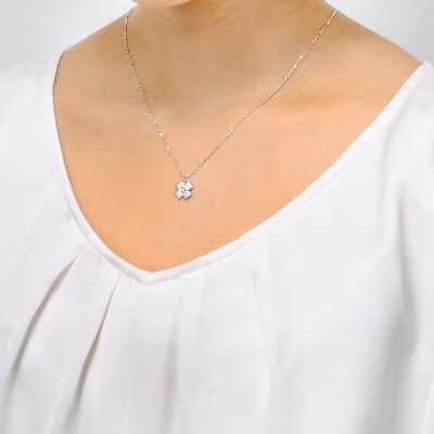 シルバーペアネックレス