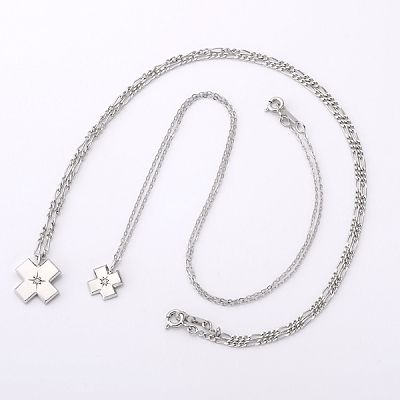 シルバーペアネックレス