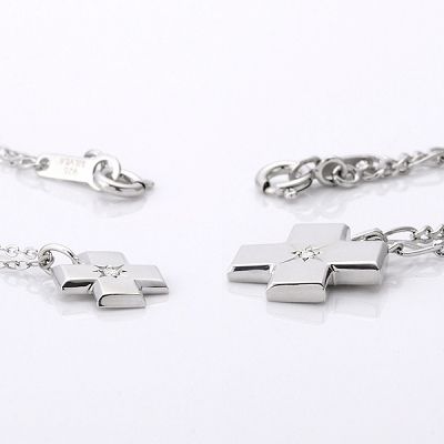 シルバーペアネックレス