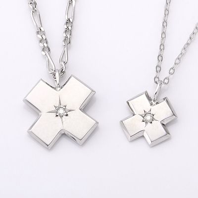シルバーペアネックレス