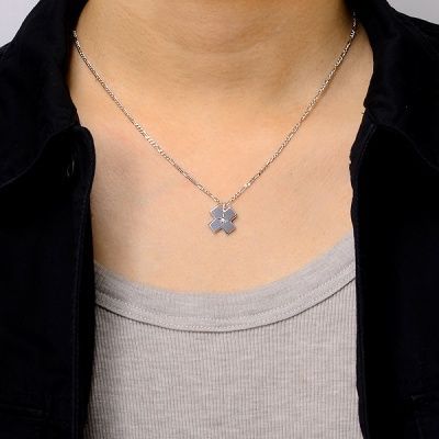 シルバーペアネックレス