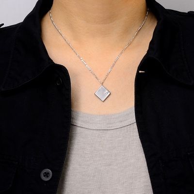 シルバーペアネックレス