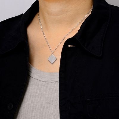 シルバーペアネックレス