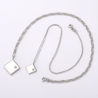 シルバーペアネックレス