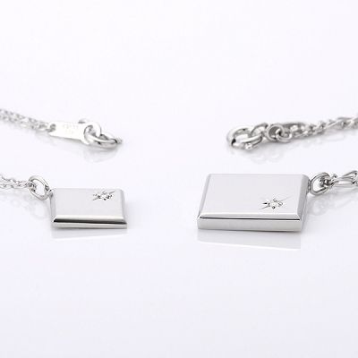 シルバーペアネックレス