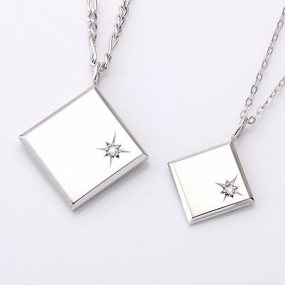 シルバーペアネックレス