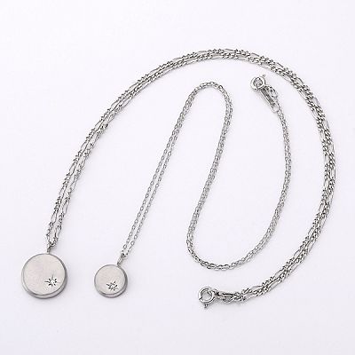 シルバーペアネックレス