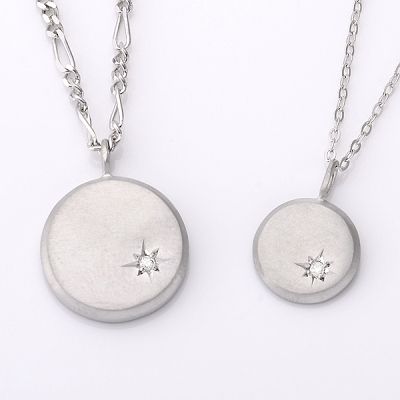 シルバーペアネックレス