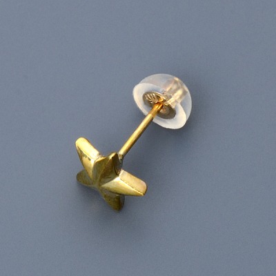 イエローゴールドピアス(片耳用)