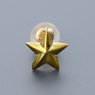 イエローゴールドピアス(片耳用)