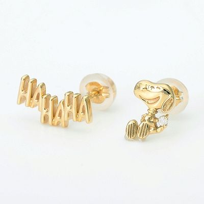 イエローゴールドスタッドピアス