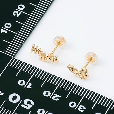 イエローゴールドスタッドピアス