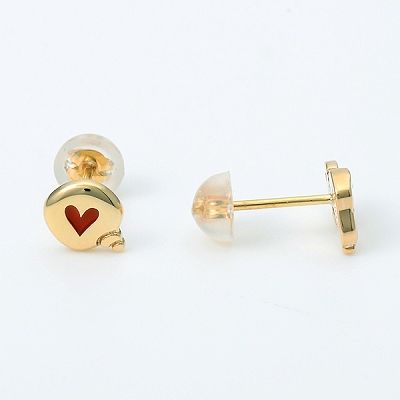 イエローゴールドスタッドピアス