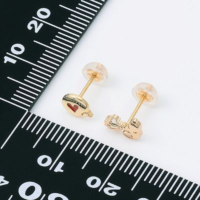 イエローゴールドスタッドピアス