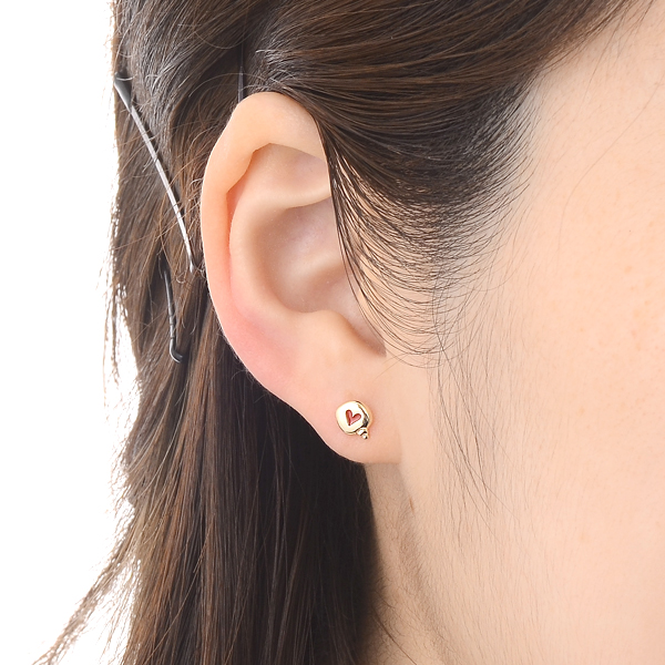 イエローゴールドスタッドピアス