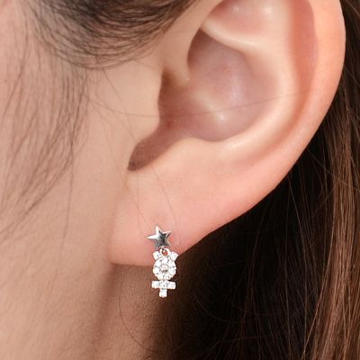 シルバースタッドピアス