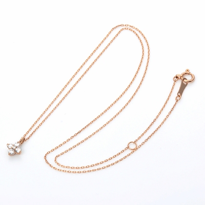 ピンクゴールドネックレス