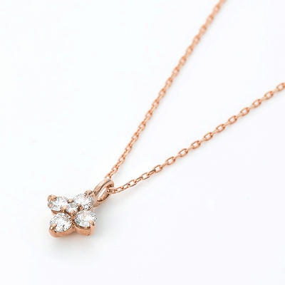 ピンクゴールドネックレス