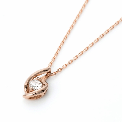 ピンクゴールドネックレス