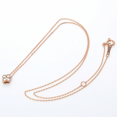 ピンクゴールドネックレス