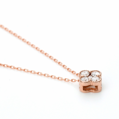 ピンクゴールドネックレス