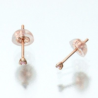 ピンクゴールドネックレス&ピアスセット