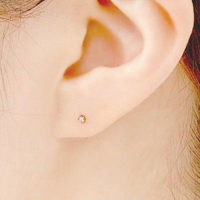 ピンクゴールドネックレス&ピアスセット