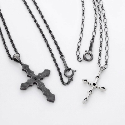 シルバーペアネックレス