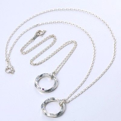 シルバーペアネックレス