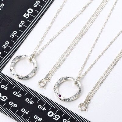 シルバーペアネックレス