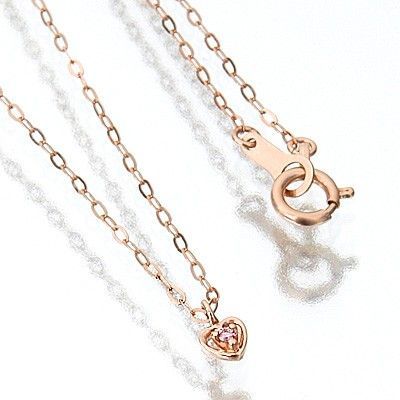 ピンクゴールドネックレス