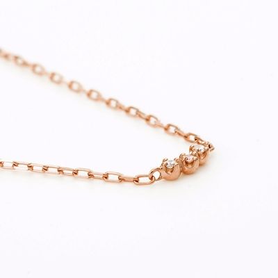 ピンクゴールドネックレス