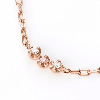 ピンクゴールドネックレス