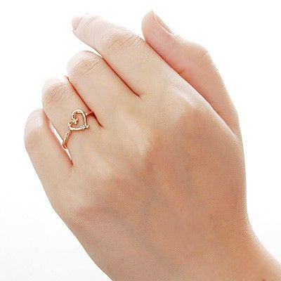 ピンクゴールドリング