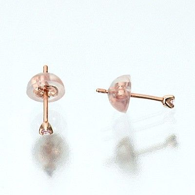 ピンクゴールドスタッドピアス