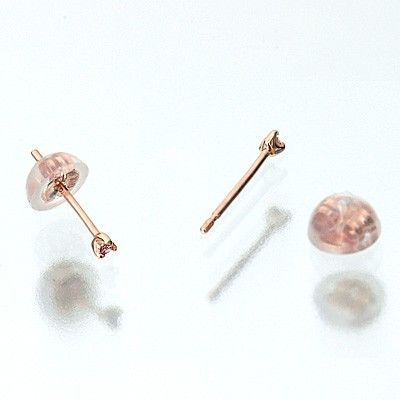 ピンクゴールドスタッドピアス