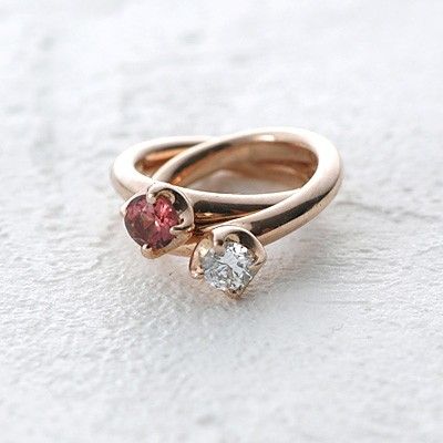 ピンクゴールドベビーリング