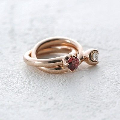 ピンクゴールドベビーリング